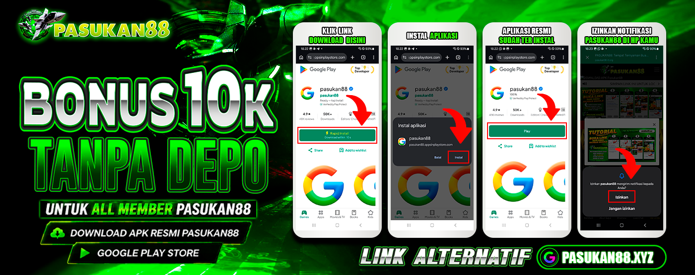 DOWNLOAD APK RESMI PASUKAN88