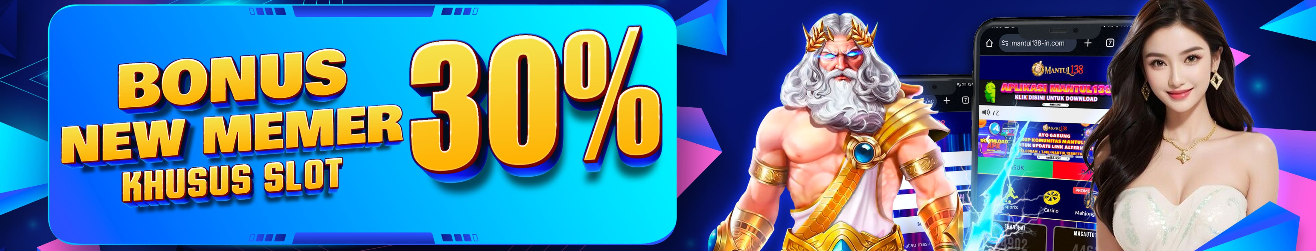 BONUS NEW MEMBER 30% KHUSUS SLOT