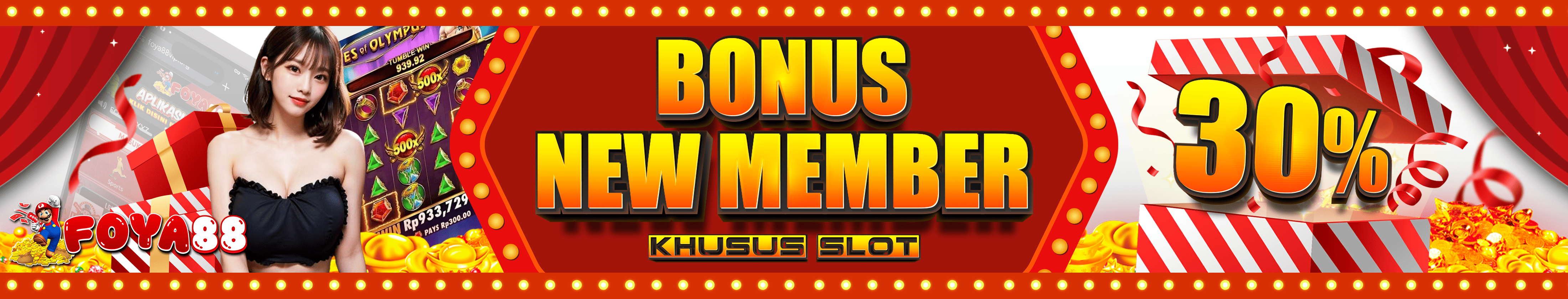 BONUS NEW MEMBER 30% KHUSUS SLOT