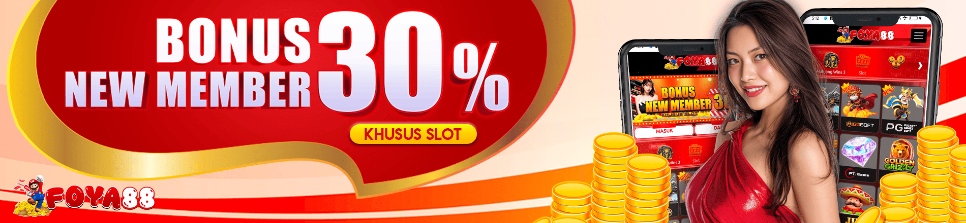 BONUS NEW MEMBER 30% KHUSUS SLOT