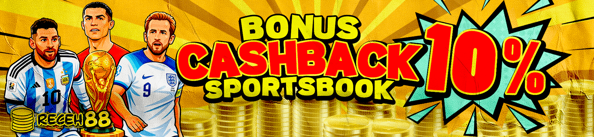 PROMO BONUS CASHBACK SPORTBOOK 10% RECEH88