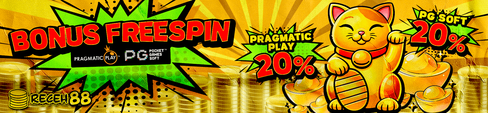 EVENT BONUS FREESPIN PRAGMATIC 20% & PG SOFT 20% RECEH88